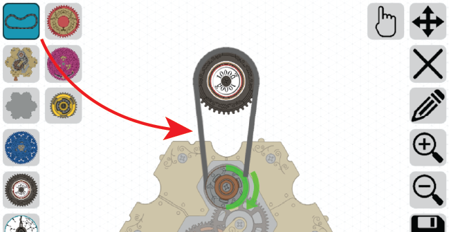 Connecting parts with chain in the Spintronics simulator