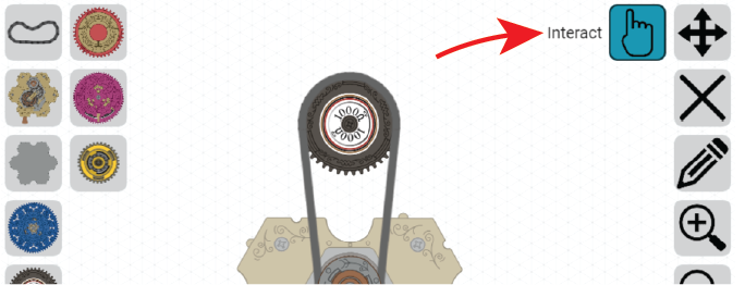 Using the Interact button in the Spintronics simulator