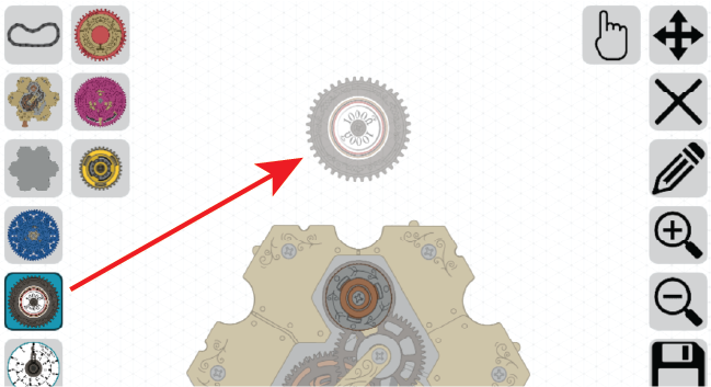 Placing a part in the Spintronics simulator