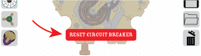 Resetting the circuit breaker in the Spintronics simulator